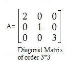 example of diagonal matrix