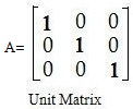 example of unit matrix